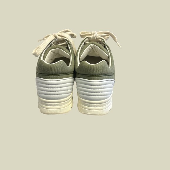 Chanel Khaki Olive Green Canvas Sneakers - Picture 6 of 6
